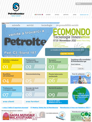 Realizzazione del sito Petroltecnica.it - Andrea Zanzini Portfolio
